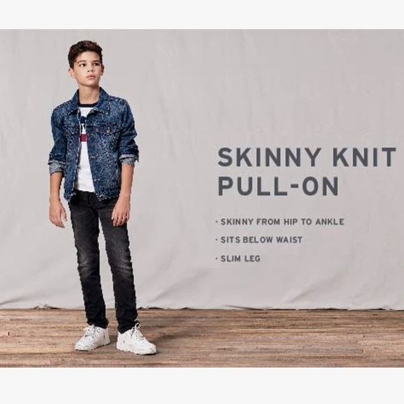 Levi's Boys' Skinny Fit Pull on Jeans. REG 10 Size 25x26 - Picture 4 of 11
